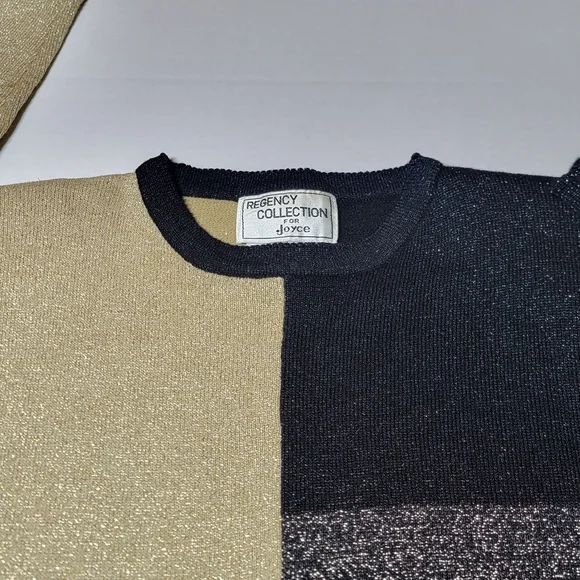 Vintage Regency Collection For Joyce Colorblock Sweater Size‎ Large - Picture 2 of 6
